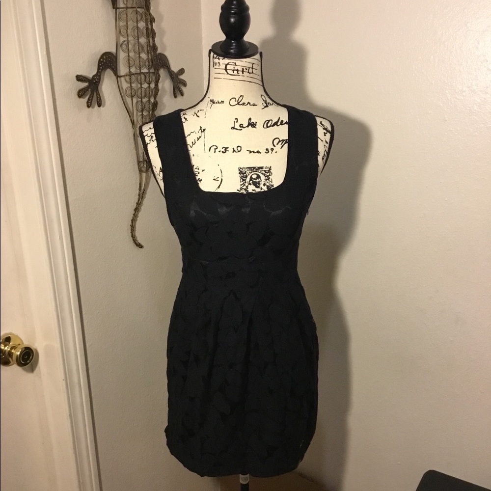Black Lace Dress W/ Open Back